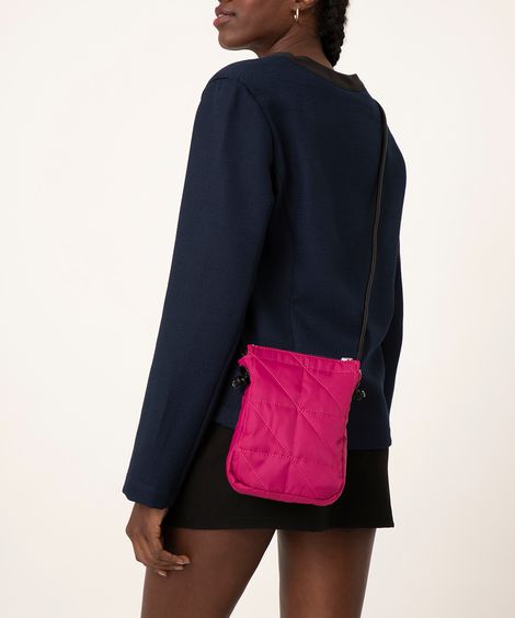 bolsa transversal dupla face matelassê preta