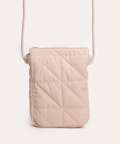 bolsa transversal dupla face matelassê kaki