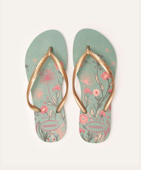 chinelo havaianas slim organic verde claro
