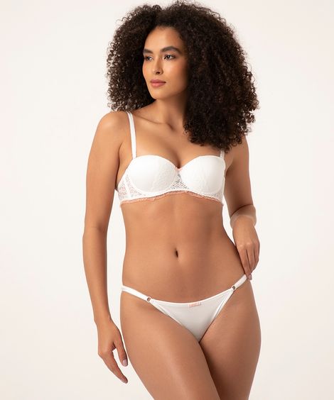 calcinha biquíni com renda off white