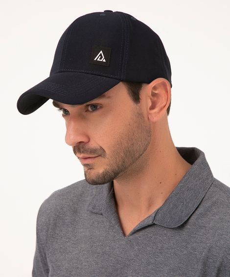 Boné Masculino Aba Curva Básico Azul Marinho
