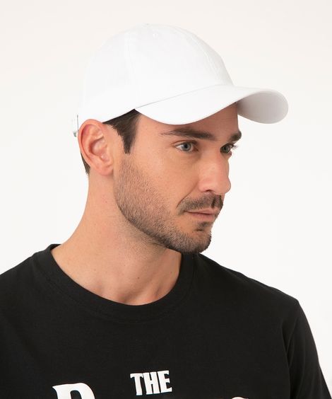 Boné Masculino Básico Aba Curva Branco