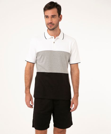 bermuda reta de sarja com cordão - preto