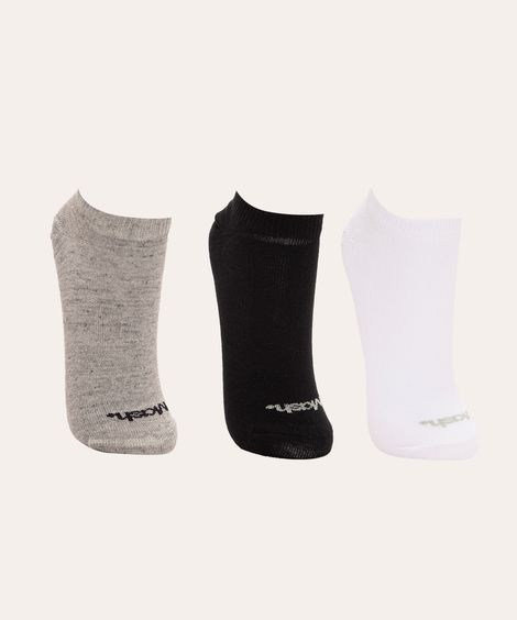 kit de 3 meias masculinas mash soquete colorida