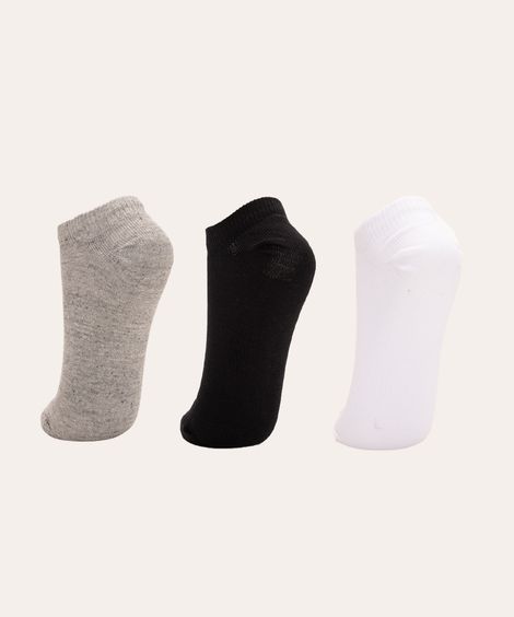 kit de 3 meias masculinas mash soquete colorida