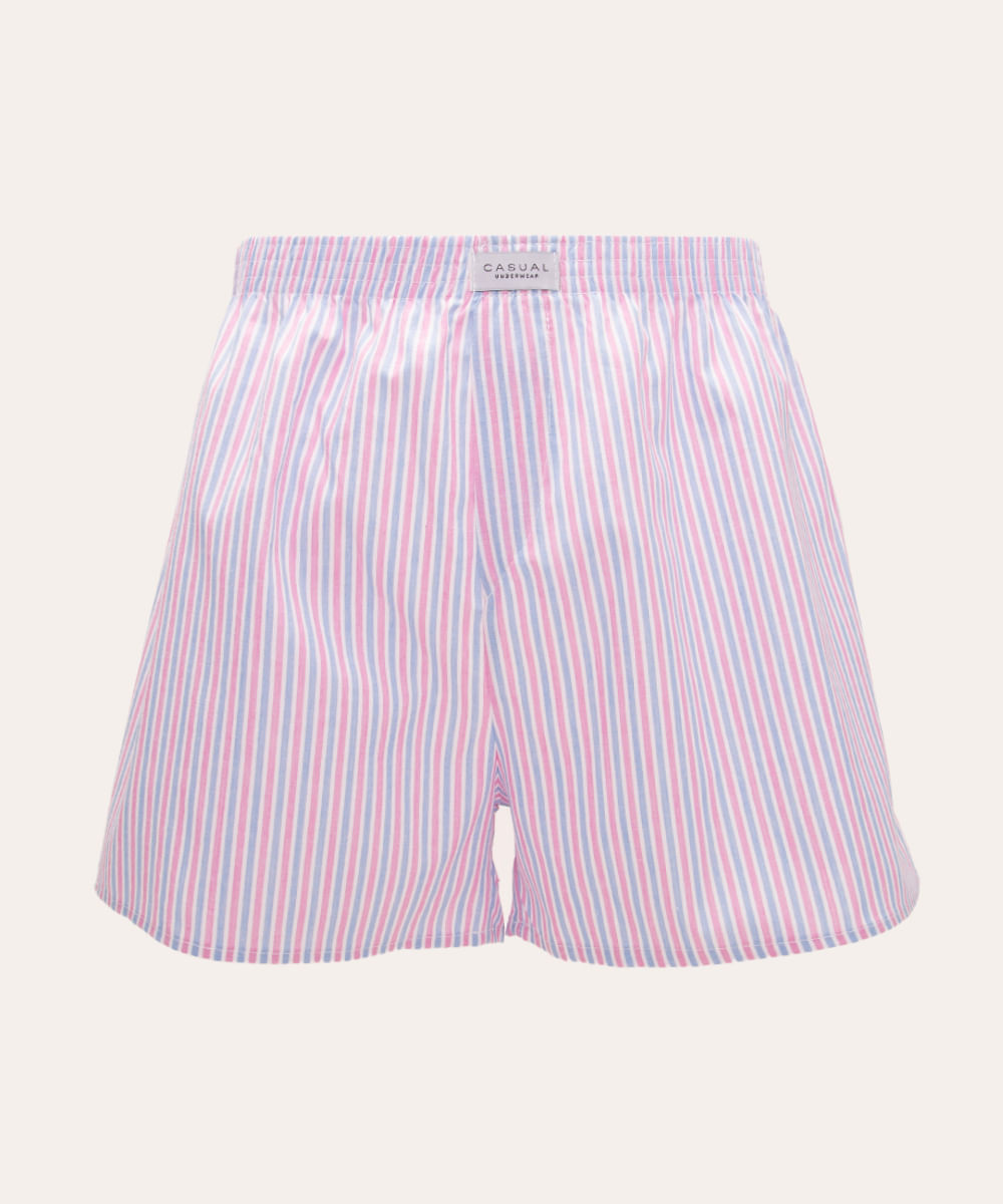 cueca samba canção de algodão listrado multicor Menor preço em cueca samba canção de algodão listrado multicor