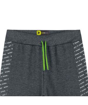 Bermuda Teen Masculina Lemon Kids Moletom Cinza