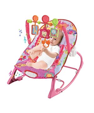 Cadeira de Descanso Musical FunTime New 18kgs Rosa-Maxi Baby