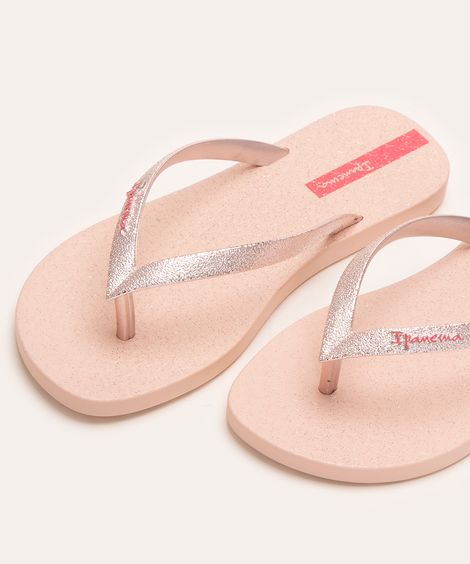 chinelo infantil fiesta glitter ipanema rosa