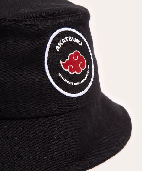 chapéu infantil bucket hat naruto preto