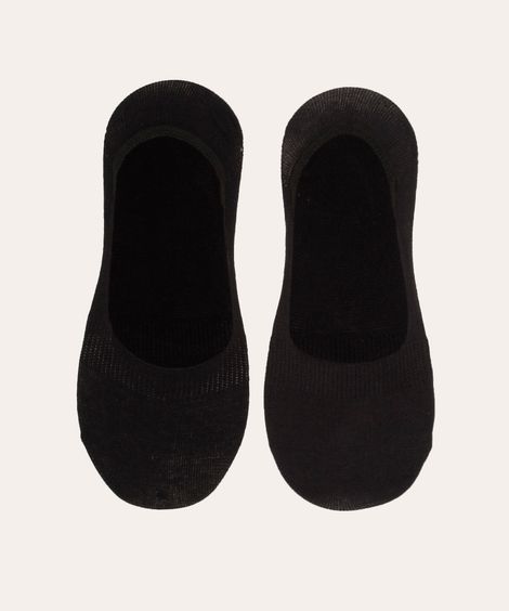 kit de 2 pares de meias invisíveis  preto