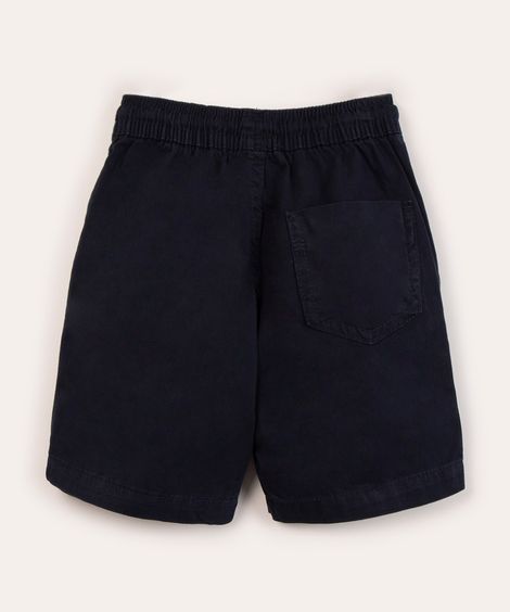 bermuda infantil de sarja com cordão azul
