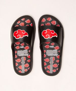 chinelo slide infantil naruto preto