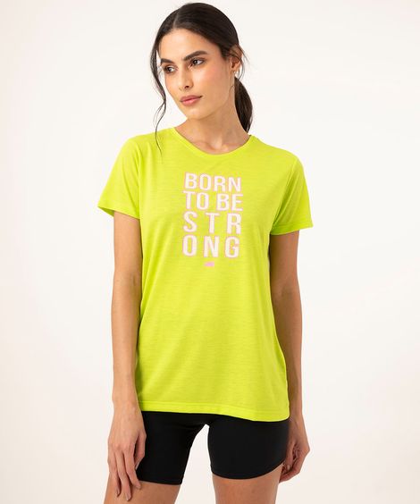 camiseta manga curta esportiva strong verde