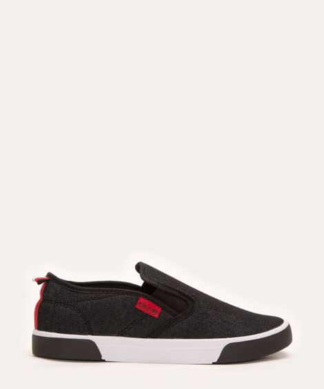 tênis slip on jeans ollie preto