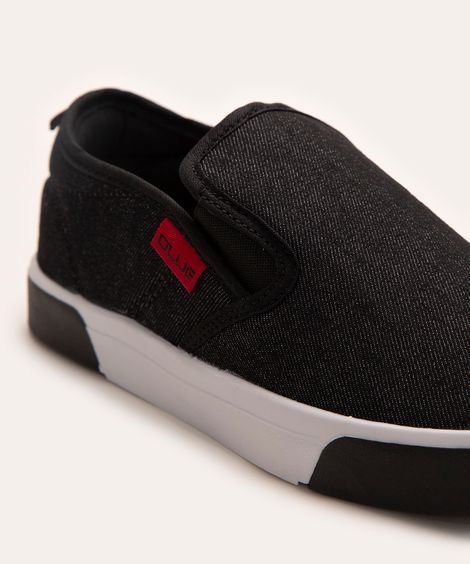 tênis slip on jeans ollie preto