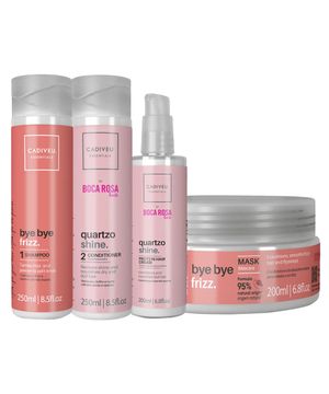 Kit Cadiveu Boca Rosa Cond+Proteína+Bye Bye Frizz Sh+Másc