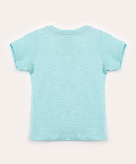 camiseta infantil manga curta surf trip azul