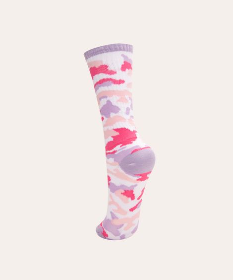 par de meias infantil cano alto camuflado multicor