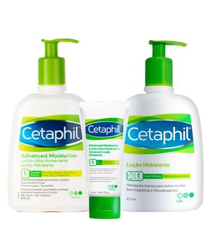 Cetaphil Kit – Hidratante Corporal + Hidratante Advanced Moisturize + Loção Hidratante