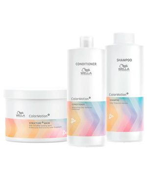 Wella Color Motion Profissional Kit – Shampoo + Condicionador + Máscara