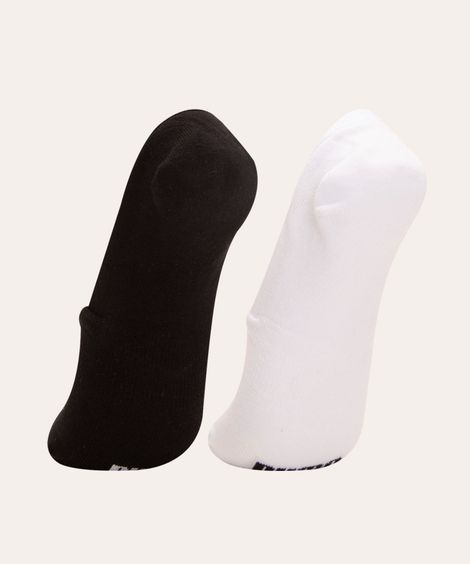 kit de 2 pares de meias invisíveis puma multicor