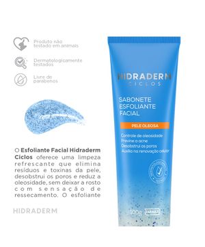 Sabonete Esfoliante Facial Hidraderm Ciclos 100g