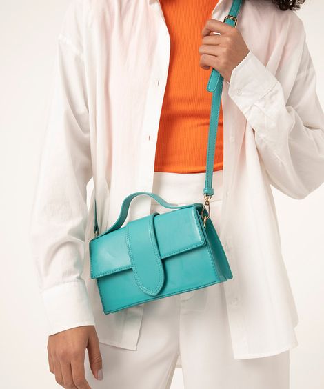 bolsa mini estruturada azul