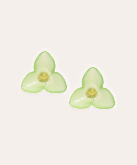 brinco de flor verde
