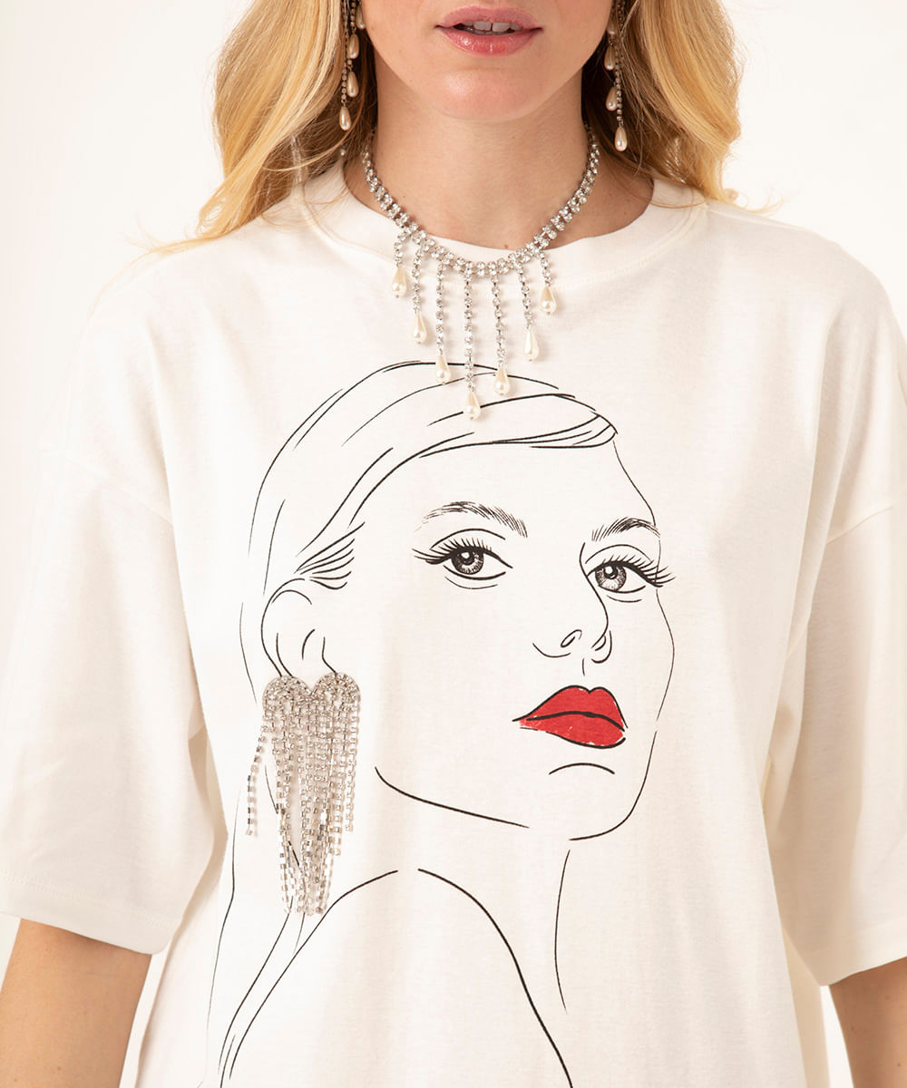 Camiseta branca, da C&A