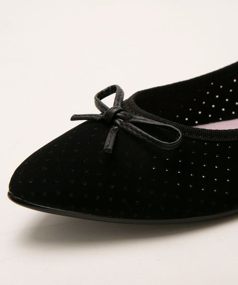 sapatilha de suede bico fino moleca preta