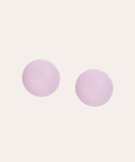 brinco redondo roxo