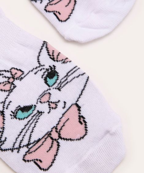 meia invisível gatinha marie branco