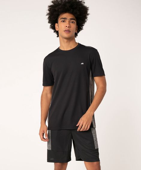 bermuda com passante para camiseta preta