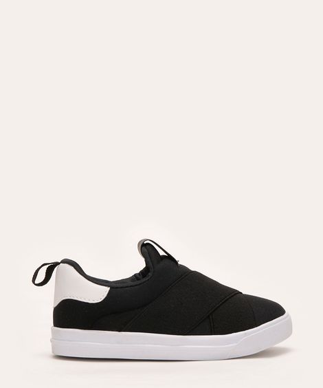 tênis infantil com elástico preto