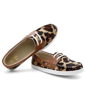 Dockside Feminino Animal Print Casual Estilo Conforto Leve