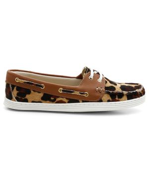 Dockside Feminino Animal Print Casual Estilo Conforto Leve