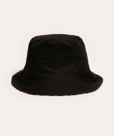 chapéu bucket juvenil dupla face  preto