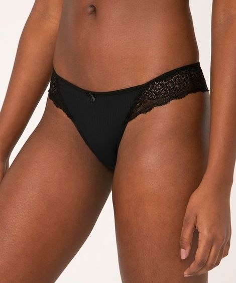 calcinha biquíni renda preto