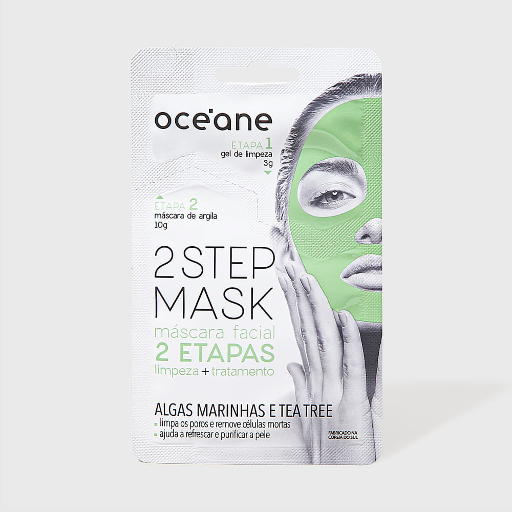 Máscara facial 2 etapas Algas Marinhas e Tea Tree Océane