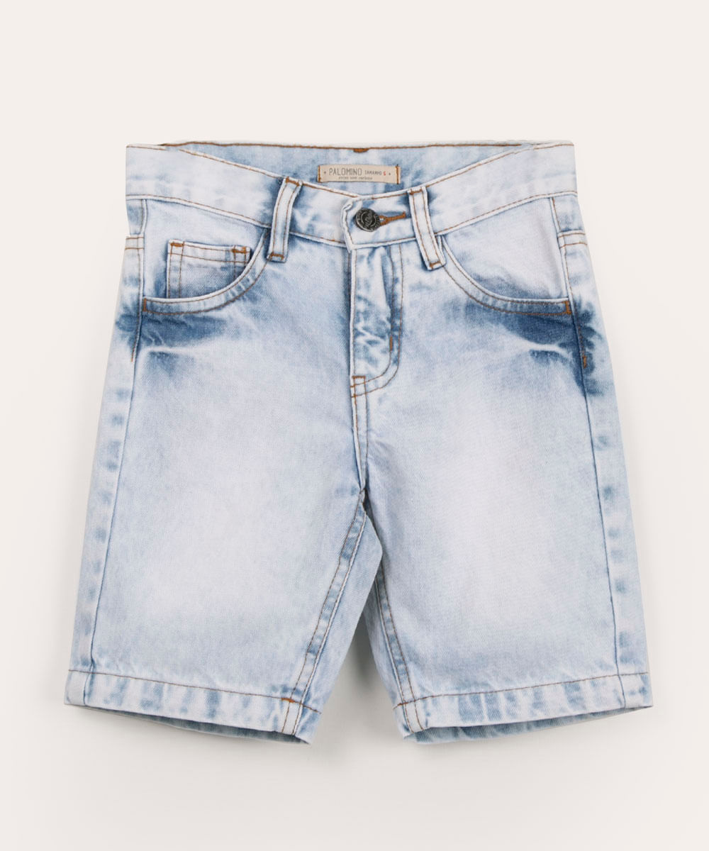 Bermuda Jeans Infantil com Cordão