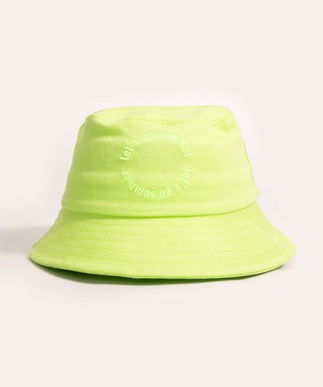 chapéu bucket infantil let's go summer  verde