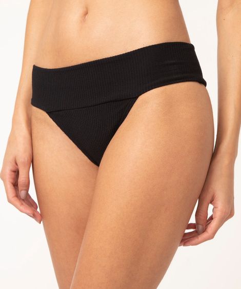 biquíni calcinha tanga texturizada com proteção uv50+ preto