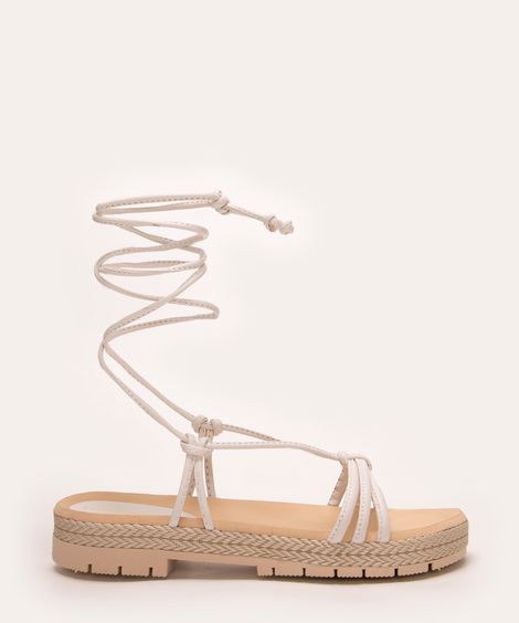 rasteirinha com amarração texturizada oneself off white