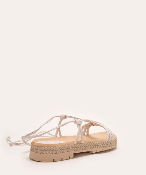 rasteirinha com amarração texturizada oneself off white