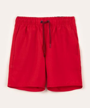 Bermuda Surf Infantil Básica Vermelho