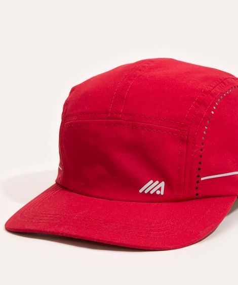 boné aba curva refletivos vermelho