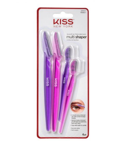 kit combo de navalhas para sobrancelha kiss ny único