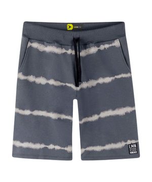 Bermuda Teen Masculina Lemon Moletom Cinza