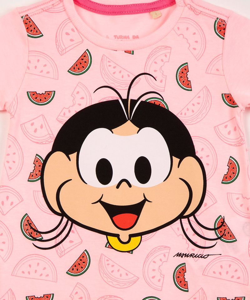blusa infantil manga curta magali rosa - C&A
